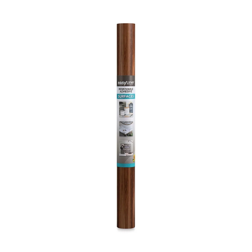 Duck EasyLiner Dark Oak Wood Grain Adhesive Shelf Liner 20